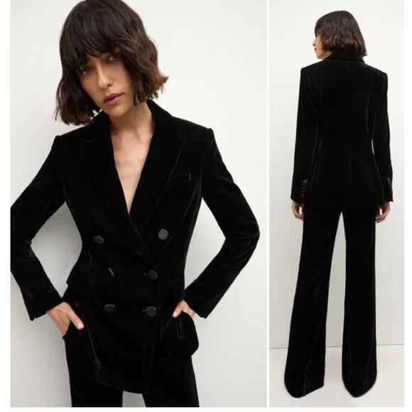 Veronica Beard Ellette Dickey Jacket 2 NWT Black Velvet Prep Blazer Old Money - Picture 1 of 11